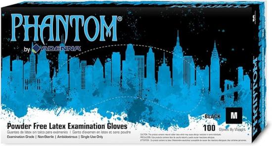 Phantom Powder Free Latex Gloves -  100/Box