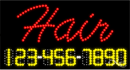 LED SIGN: Hair #25004