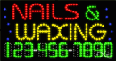 LED SIGN : Nails & Waxing #25012