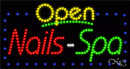 LED SIGN : Open Nails Spa #25410