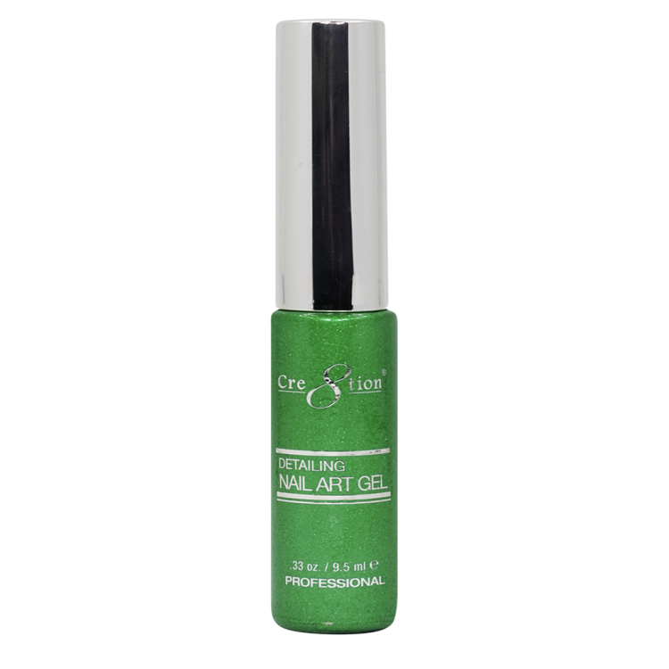 Cre8tion Detailing Nail Art Gel 29 Green Glitter