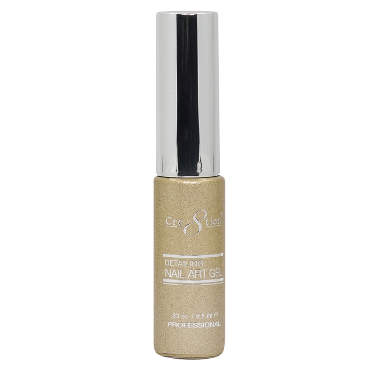 Cre8tion Detailing Nail Art Gel 32 Gold Platinum 3