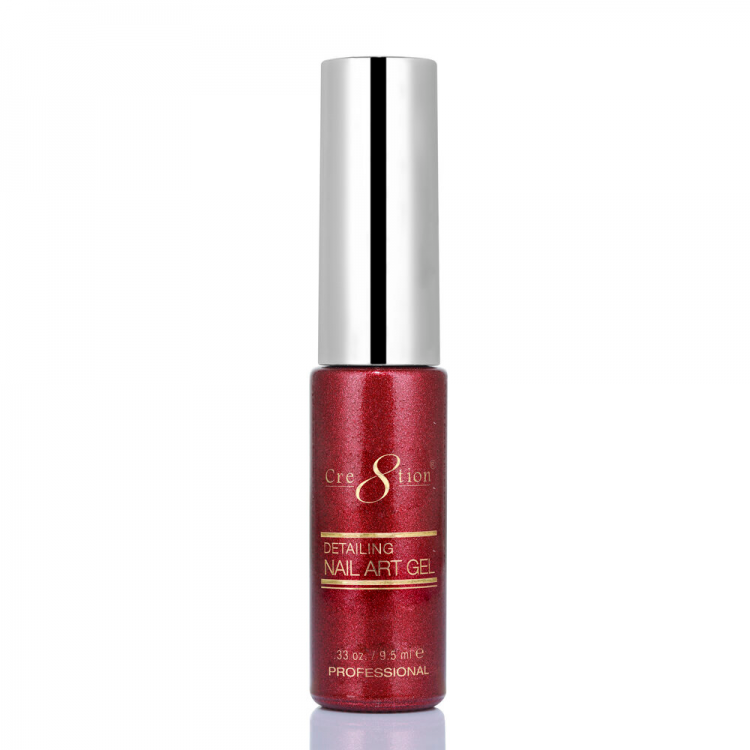 Cre8tion Detailing Nail Art Gel 44 Garnet Red Glitter