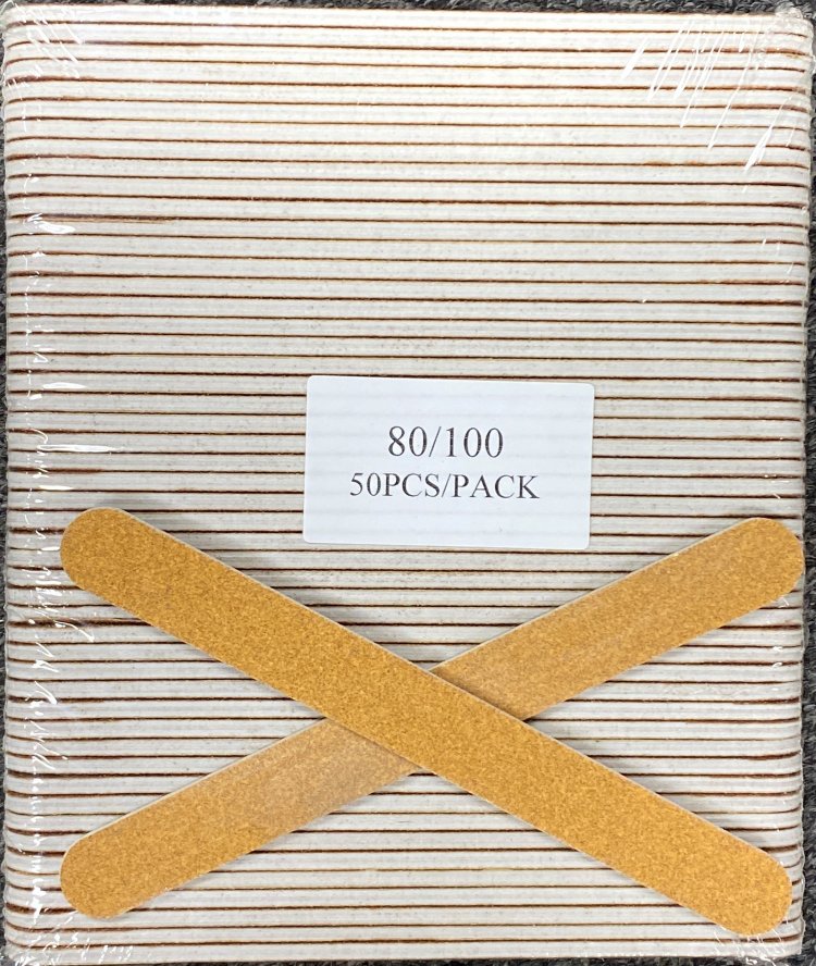 Regular Nail File - Golden - 80/100 - 50ct/bag