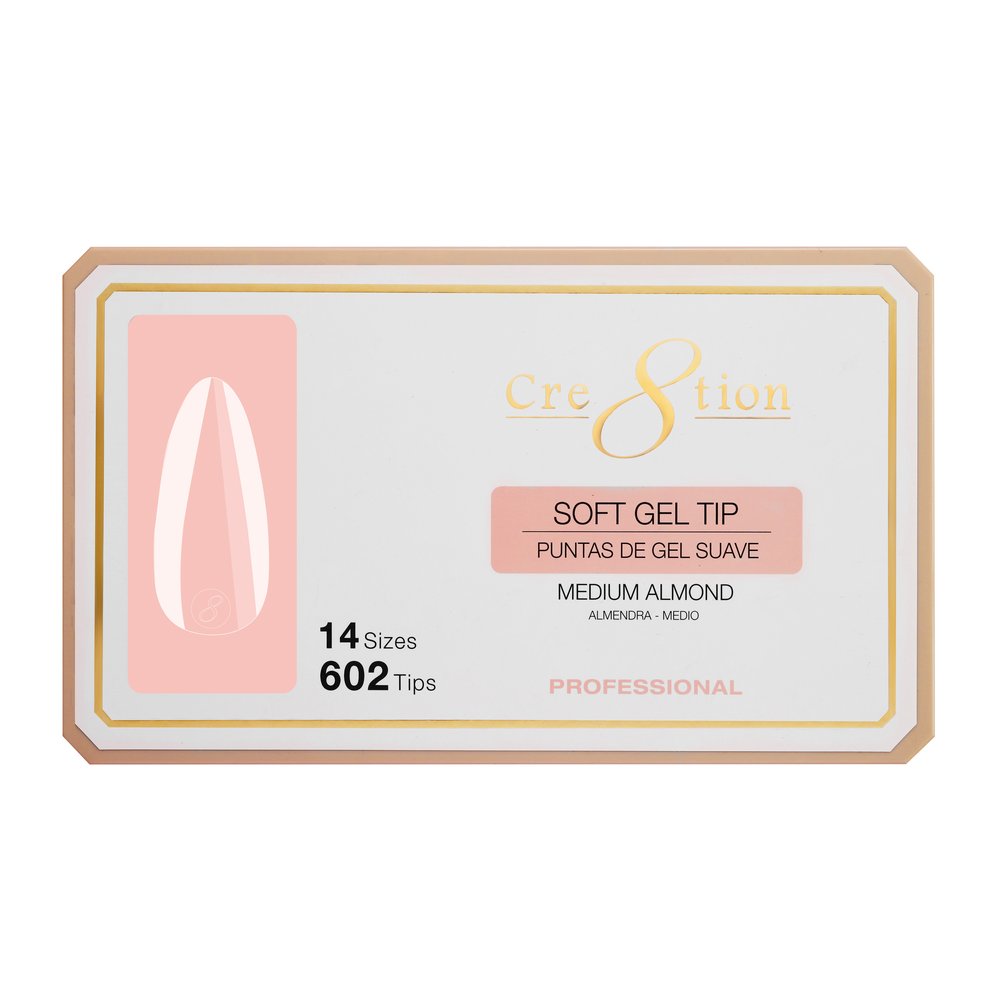 Cre8tion Soft Gel Tip 602 Tips - Medium Almonds