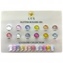 LUX Glitter Builder Gel #1 - #12 colors