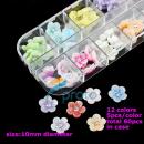 3D Nail Art Tips Acrylic Colors Flower - 60 pcs
