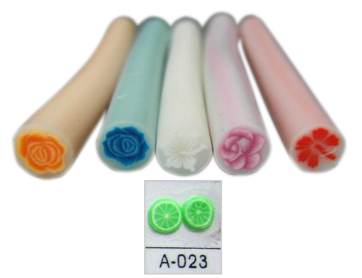 Polymer Clay Cane Fruit Art A-023 - 2 Inches Long