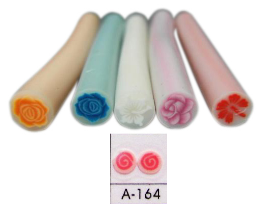 Polymer Clay Cane Art Flower A-164 - 2 Inches Long