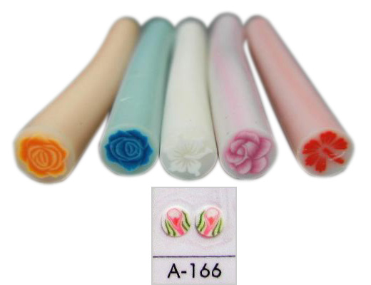 Polymer Clay Cane Art Flower A-166 - 2 Inches Long