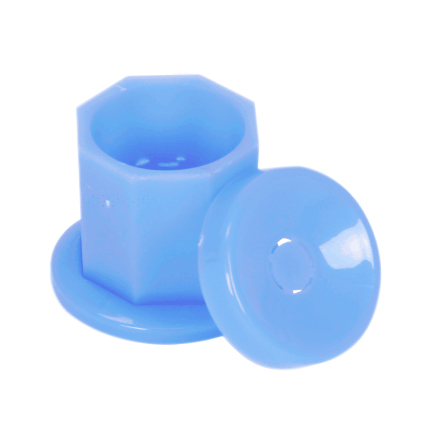 Plastic Dappen Dish with Lid Blue