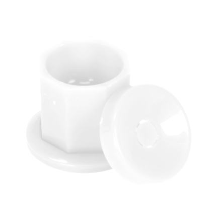 Plastic Dappen Dish with Lid White